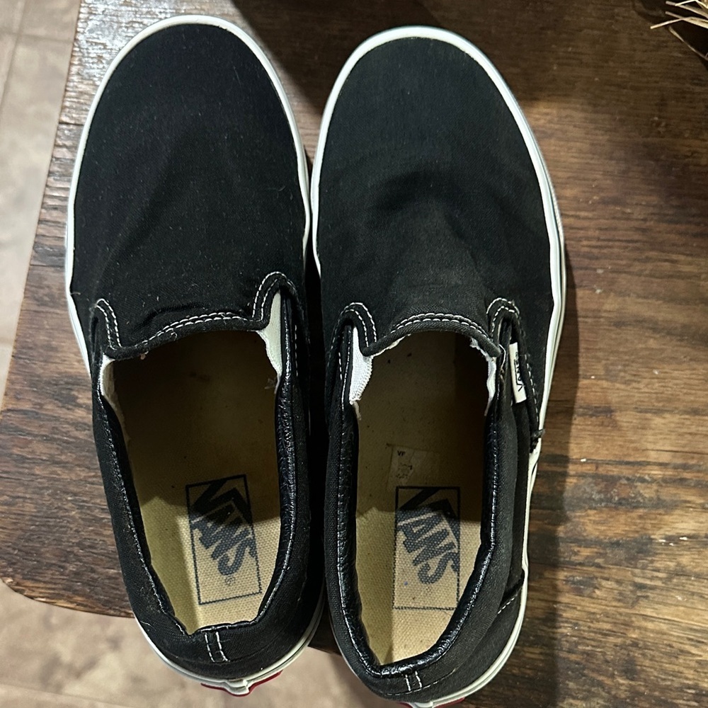 Vans Black Slip-On Canvas Shoes